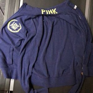 Full zip; Pink sweatshirt